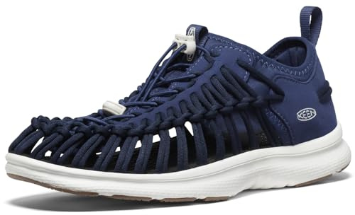 KEEN Men's O3 Breathable Two Cord Custom Comfort Fit Sneaker Style Sandals, Naval Academy/Birch, 9