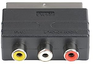 WICAREYO 3RCA femmina a RGB SCART Plug maschio convertitore per PS4 TV DVD VCR
