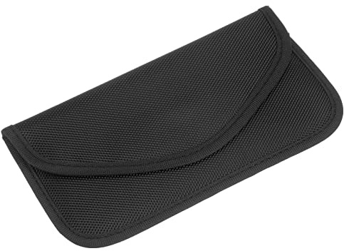 sourcing map 2Stk Faraday Tasche RFID Signal Abschirmung Beutel Brieftasche 7.87 Strahlenschutz Trackingschutz Diebstahlschutz Spionageschutz für Handy und Schlüsselanhänger Schwarz