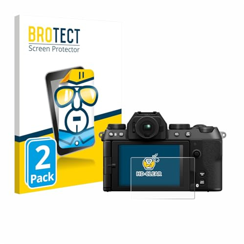 BROTECT Schutzfolie für Fujifilm X-S20 | 2 Stück Transparenter Displayschutz Made in Germany Klare Displayschutz-Folie Clear Einfache Montage Case-Friendly