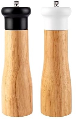 LUNIZ Moulin à sel et à Poivre Moulin à poivre manuel, moulin à sel et à poivre en bois, polyvalent, outil de cuisine domestique Salières et Poivrières Rechargeables (Color : Salt and pepper mill)