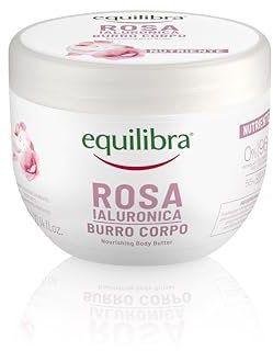 Equilibra, Burro Corpo, Azione Nutriente, 300ml, con Burro di Karité, Estratto di Rosa Damascena, Acido Ialuronico a Medio-Alto Peso, e Burro di Mango, Adatto a Pelli Sensibili