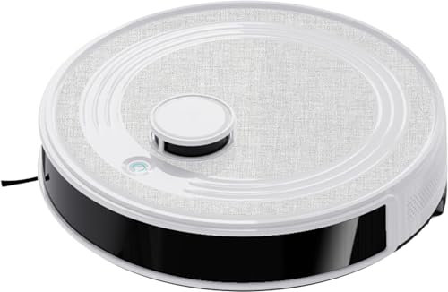 Lefant M2 Robot Aspirateur Laveur avec Cartographie, Aspiration de 5500Pa, Navigation Laser, Technologie d'évitement PSD, Nettoyage Personnalisé, Autonomie de 240 Minutes, Contrôle Via APP/Alexa/WiFi
