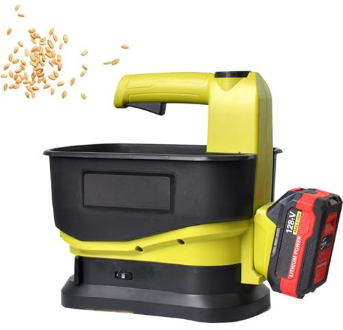 KYZTMHC Esparcidor de Semillas de Mano inalámbrico, esparcidor de Semillas de césped, esparcidor de Semillas de césped eléctrico, 5,5 L, para Semillas de césped, Alimentos y Fertilizantes