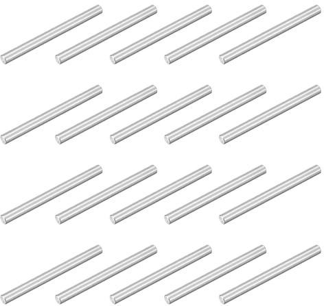 QUARKZMAN 20 Stück M3 x 35mm 304 Edelstahl Zylinderstift, Zylinderstifte für Türen Fenster Holzprodukte Doppelbetten Regale Schranktrennwände Schaftbefestigungen Industrie, Silber