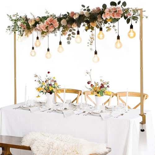 Over The Table Rod Stand, Balloon Arch Stand | Christmas Arch Table Backdrop Stand for Wedding Table Decoration Festivals Birthday Party Decor Craft Shows Booths