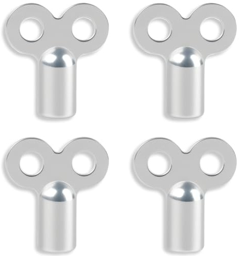 EJRUP 4 Piezas Kit uego de llaves de purgado de radiadores, Llave cuadrada para radiado, robusto y estable, reduce el ruido, llave para purgar radiadores