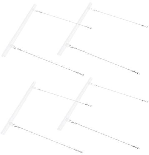 COLLBATH Set 4 Pezzi Supporto per Poster in PVC 04 M Barra e Ganci per Appendere Strisce e Pezzi di Opere d'Arte per Decorazione Casa Ufficio e Spazi Commerciali