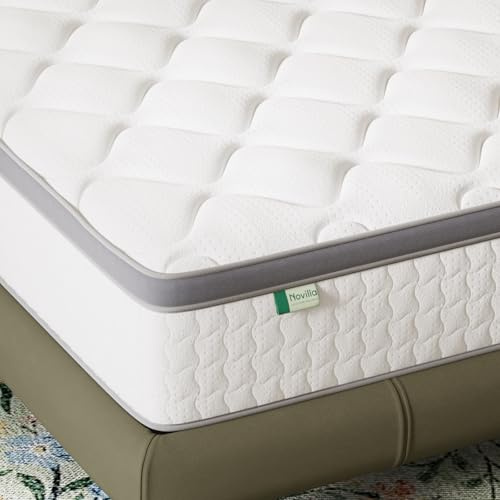 Novilla 3FT Single Mattress - 25cm Medium Firm Hybrid Mattresses | UK Pocket Sprung & Foam for Target Support & Luxury Comfort, Soft-Touch Cover, Mattress in a Box (90x190cm)