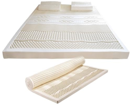 Latex-Matratze, Superweich, 100% Natürlich,Entspannende Schlafzimmer-Latex-Matratze Mit Topper, Naturlatex-Matratzenauflage,5cm,100x190cm(39x75in)