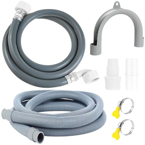 Zulaufschlauch Waschmaschine Geschirrspüler 2955 Anschluss Größe 2.5M+3.5M I 3/4 Zoll Winkel/Gerade inkl. Dichtung I Wasserzulaufschlauch universell verwendbar Hersteller unabhängig