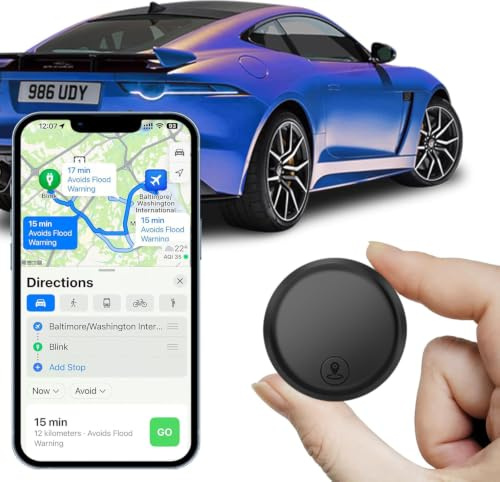 Localizzatore GPS per auto,Tracker di auto(compatibile con iOS e Android) Magnetico impermeabile Localizzatori di oggetti Bluetooth,Localizzatore GPS senza abbonamento,Tracker GPS per Valize