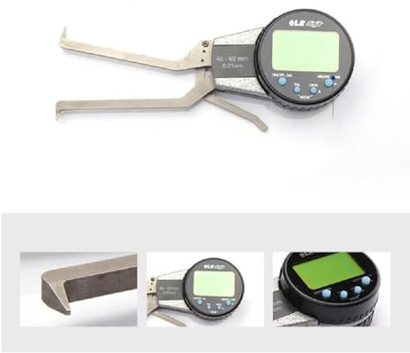 Calibrador electrónico de calibre interior Digital 5-15/10-20/5-25/40-60mm 0.005mm con Dial giratorio, micrómetro Abs ranura medición,Calibración precisa(5-25mm)