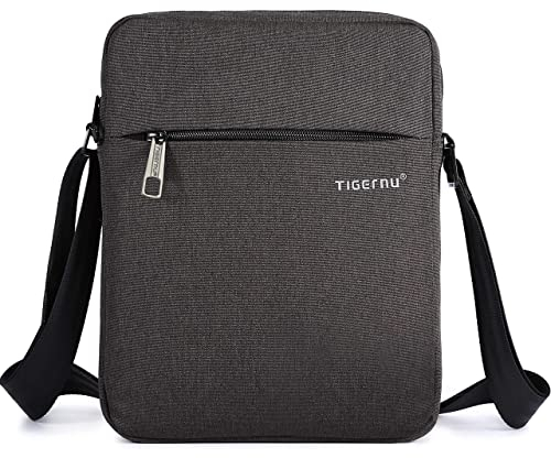 Umhängetasche Tablet iPad bis 9.7 Zoll, Schultertasche, Crossbody-Tasche, Oxford, Anti-Diebstahl, Wasserfest, Herren Damen