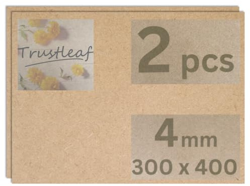 Trustleaf MDF-Platte, 4 mm, raucharm 300mm x 400mm (A3 approx* 12 x 16)