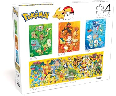 Buffalo Games – 4 in 1 Multipack – Pokemon, 500