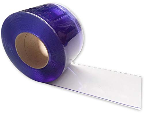 PVC-Streifen Rollenware, 3 m x 0,20 m, 2 mm transparent/durchsichtig, Weich-PVC, zur Verwendung als Streifenvorhang/Lamellenvorhang, Industrievorhang, wetterfest & witterungsbeständig