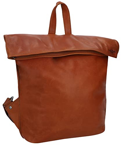 Gusti Fahrradrucksack Leder- Moreno A. Damen Rucksack inkl. Platte Fahrradrucksack Lederrucksack Lenkertasche Cityrucksack Braun Leder