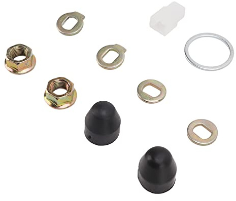 VGEBY Fahrrad-Nabenmotor-Muttern-Kit, Stahlrad-Radachsmutter M14-Muttern-Unterlegscheiben-Kit mit 14-mm-Welle für Elektrofahrräder, Roller, Fahrradkomponente