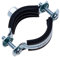 20-24 mm Morsetto per tubi con rivestimento in gomma nera, Clip per tubi in due parti con montaggio a parete M8, Supporto per tubi, gancio ad anello diviso, staffa per tubi regolabile (4 pezzo)