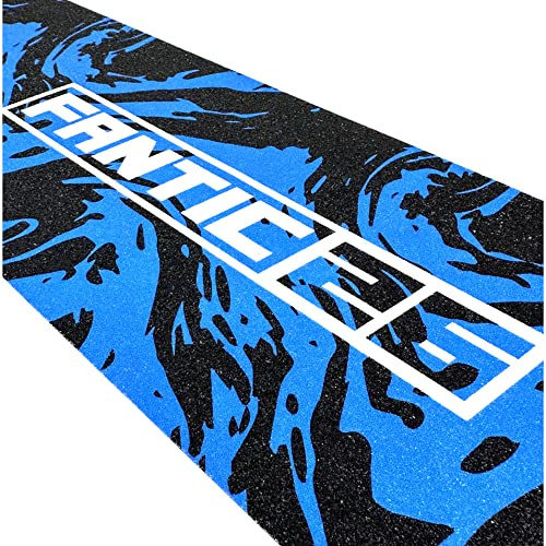 Fantic26 stunt-Scooter Griptape ersättning I Park I barn I trick, sparkcykel, halkskydd sandpapper 58,5 cm I Lämplig för däck upp till 58,5 cm x 15,5 cm (virvel svart/blå)
