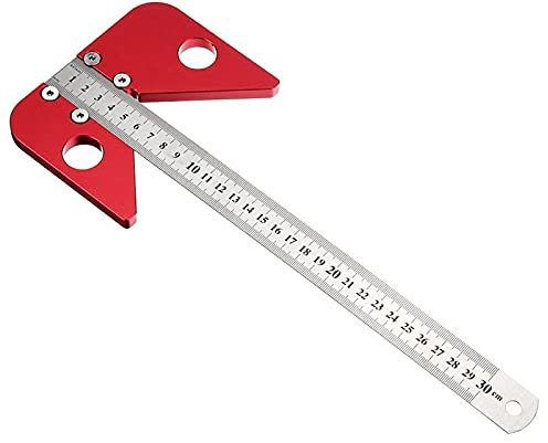 Carpenters Multi Angle Mess-Dreikant-Lineal, Holzbearbeitungswerkzeuge, Lineal, Holzbearbeitungszentrum, Anreißer, 45-Grad-Winkellinie, Kaliber, Lineal, Holz, Mess-Anreißwerkzeug, Anreißlehre, Holzbea