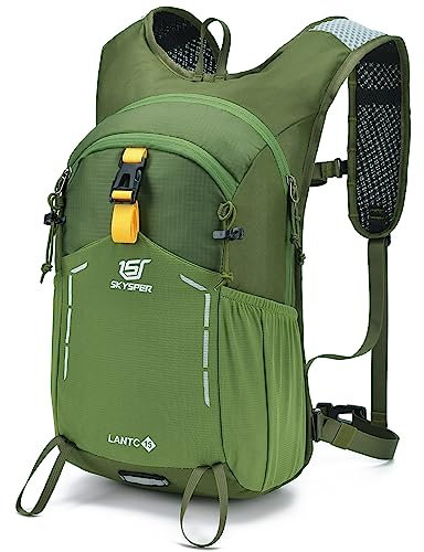 SKYSPER Small Hiking Backpack - 15L Travel Backpack Lightweight Bag Water Resistant Walking Backpack for Women Men