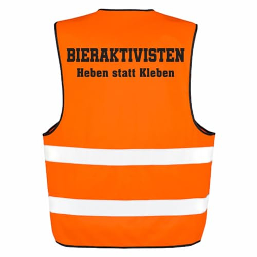 Männer Warnweste Unfallweste Bieraktivisten HEBEN statt KLEBEN malle saufen