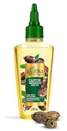 Vatika Afro Naturals Castor Restorative Hair Oil - 100ml | For Afro Textured Hair, Reduce Breakage & Promote Stronger Hair