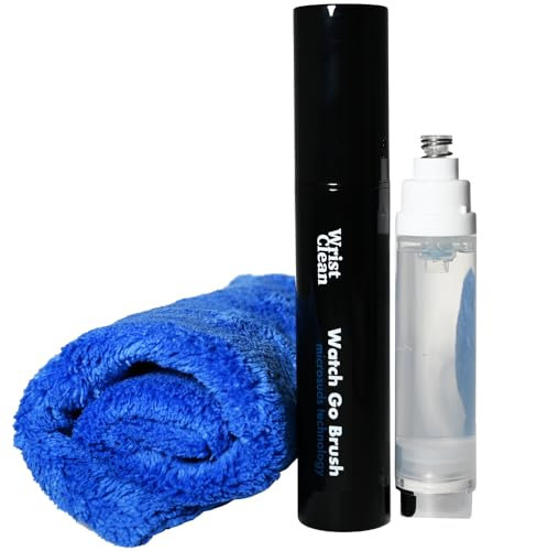 WristClean Watch Cleaning Kit | Scratch-Free Bristles & Refillable | Watch Cleaner with Microsuds Formula | Watch Kit (1x) Brush (1x) Refill (1x) Drying Towel | USA Made Watch Care Kit (3 Piece Kit)