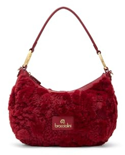 Braccialini Borsa Donna Beth Fur Mezzaluna in Ecopelliccia