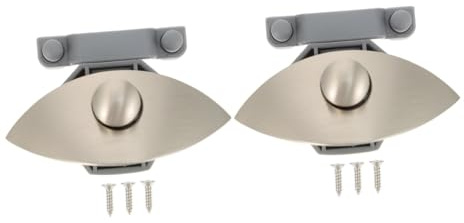 Uonlytech 2 Set Blocco a Bottoni Serratura Della Roulotte Porta Magnetico Cavo Armadio Con Serratura Posto a Sedere Manopole Delle Porte Dell'armadio Tavoletta Silver Lega Di Zinco
