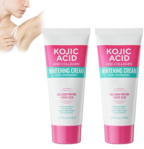 Collagen Underarm Whitening Cream – Dunkle Flecken Entferner Für Achseln, Intimbereich, Knie, Ellenbogen, Hals & Innenschenkel – Hautaufhellende Creme Mit Sofortwirkung – 2er Pack