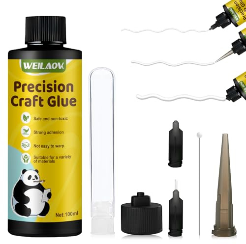 WEILAOK Glue for Crafting, Craft Glue Strong, PVA craft glue, Dries Clear And Resists Wrinkling and Clumping, craft glues Making It Perfect for Creating Beautiful Paper Scrapbooks and Cards
