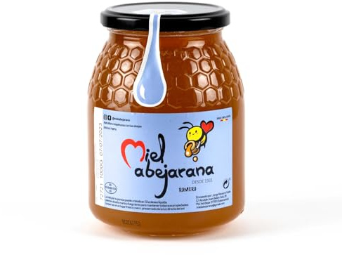 Miel De Romero Natural Cruda 1kg Cristal Española Sin Aditivos Dulce Floral Digestiva Energética Apicultura Artesanal Sin Filtrar Antioxidante Concentración Memoria Producto Sostenible