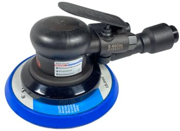 SATRA Druckluft Exzenterschleifer 150mm Klett Arbeitsfläche 10.000 U/min 6-Loch-Absaugung 1/4 Anschluss