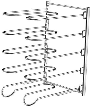Sharplace Porta Teglie per Pizza a 5 Ripiani in Acciaio Inox Portatile per Ristoranti, Catering E Casa