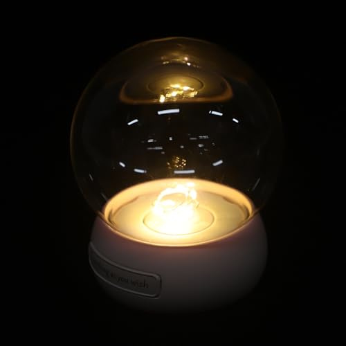 Veemoon Campana a Cupola di Vetro Trasparente Rosa Conservata e Base LED Illuminata, Piccola Vetrina Antipolvere Decorativa per Fiori Eterni, per San e Anniversari