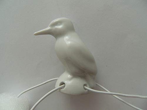 Lindner Porzellan Tropfenfänger Specht, weiß, für Kaffee- oder Teekannen, Tier Buntspecht Vogel