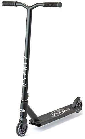 Osprey Patinete de Acrobacias | para niños, Adultos, niños, niñas, Patinete avanzado con Barra en T con rodamientos ABEC 5, Auriculares HIC y Manillar ergonómico, RT-1440, Negro