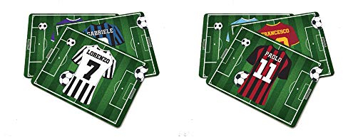 Tovaglietta Americana Personalizzabile per Bambini in tessuto morbido lavabile - Scegli la grafica, personalizza con Nome e Numero