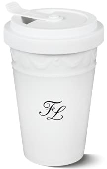KPM Berlin KURLAND To-Go Becher mit handgemalten Monogramm oder Namen, 0,35 l – Porzellan Kaffeebecher & Teebecher, handmade, edles Design im Geschenkkarton