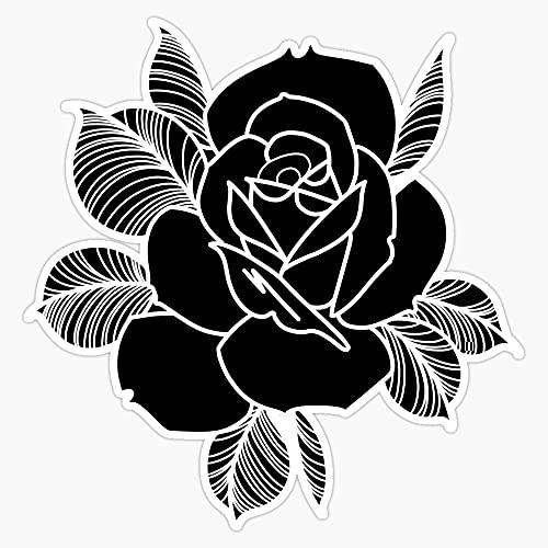 Rose Tattoo Black Vinyl Waterproof Sticker Decal Car Laptop Wall Window Bumper Sticker 5