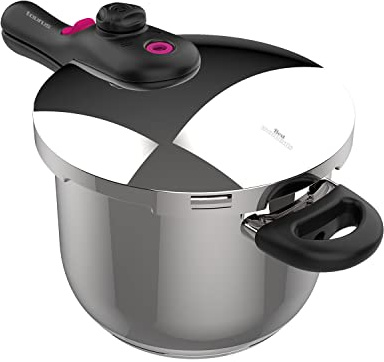 Taurus Moments Rapid 8L - Olla a presión, capacidad 8L, triple sistema seguridad, válvula extraíble 4 posiciones, toque frío, para todos los fuegos, apto para lavavajillas, acero inoxidable