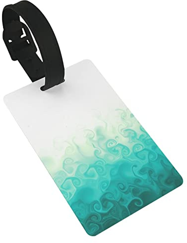 Schöne gesättigte Farbe, digital gemalter abstrakter Hintergrund, 2 Stück Gepäckanhänger, Sichtschutzabdeckung, ID-Etikettenschlaufe und Adresskarte für Reisetasche, Koffer