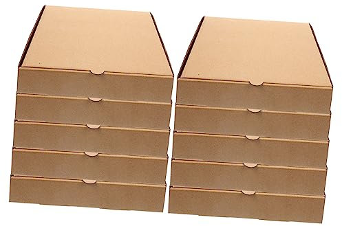 UPKOCH 10 Stück Box Verdickte Leere Kraftpapier-Pizzaschachtel Kraftpapier-Pizza