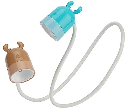 TITA-DONG LED-Leselampe für Den Hals, Biegbare Buchlampe Zum Lesen Im Bett, Tragbare Batteriebetriebene Leselampe Zum Lesen, Camping, Stricken, Reparieren(Blau)