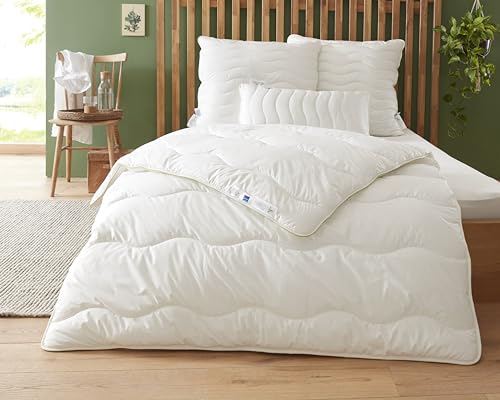 Badenia Trendline Eco Steppbett Aerelle Blue Duo 135 x 200 cm, weiß, Öko- Tex Zertifiziert, produziert nach deutschem Qualitätsstandard