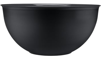 GALICJA MOLLY Cuenco de plástico para mezclar masa, cuenco de plástico grande, duradero, cuenco de cocina, robusto y funcional, cuenco para masa de levadura, color antracita, 5000 ml, 27,5 x 27,5 x 13