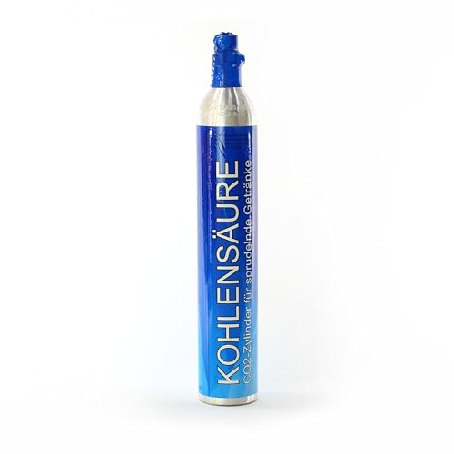 CO2 Zylinder Kohlensäure Flasche inkl. Füllung mit 425g zum Sprudeln von Wasser/Wassersprudler nicht für Quick Connect (Lila Farbe)